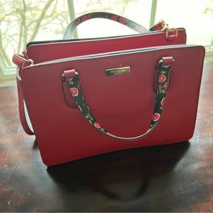 Kate Spade Laurel Way Hazy Rose Roosterred purse